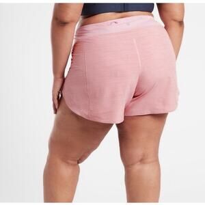Athleta Run With It Soft Pink Shorts Stretch Women's Size 1X 3.5" Inseam NEW